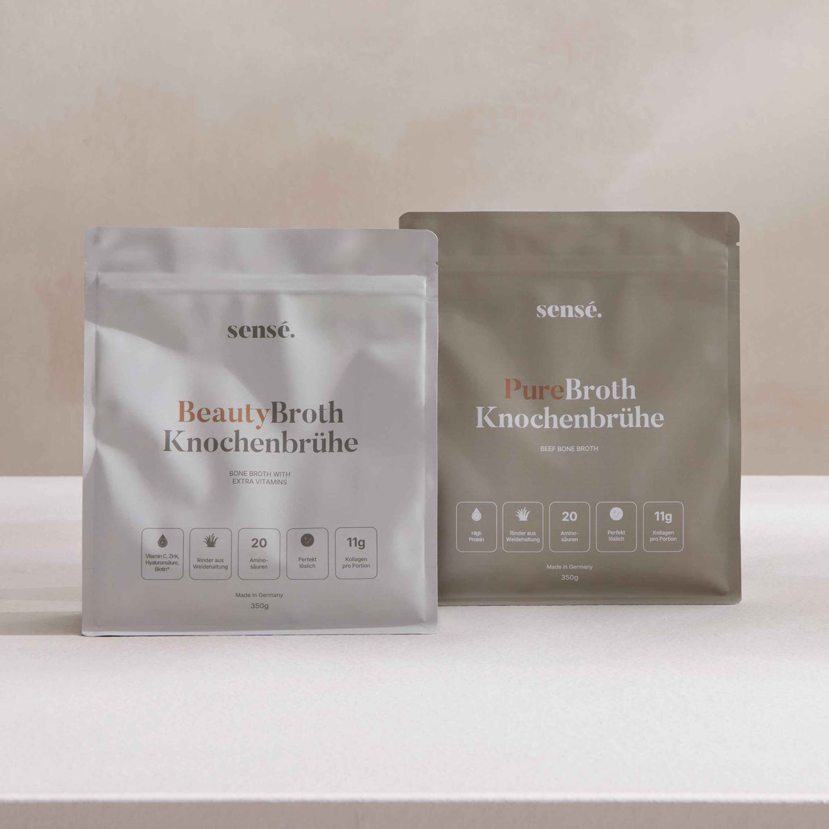 Brodi di ossa in polvere sensé BeautyBroth e PureBroth