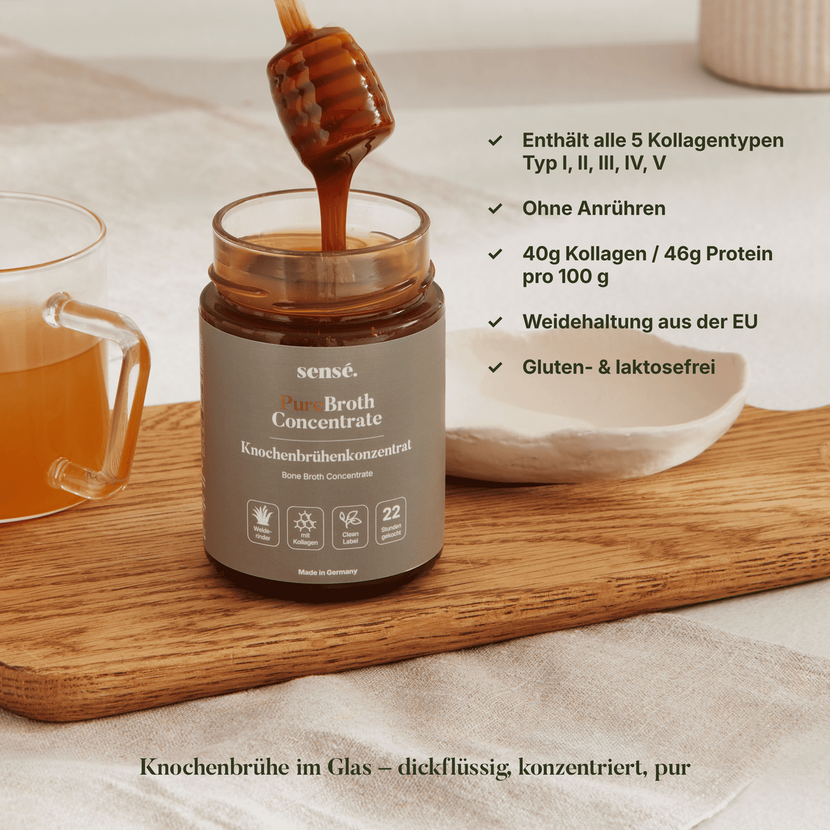 Knochenbrühe-Konzentrat vom Weiderind – 200 g
