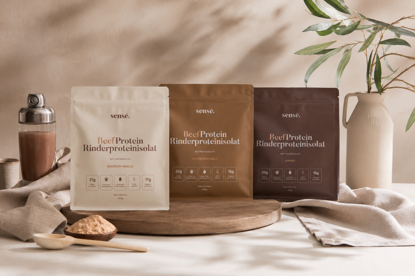 sensé BeefProtein Rinderprotein – Produktfoto