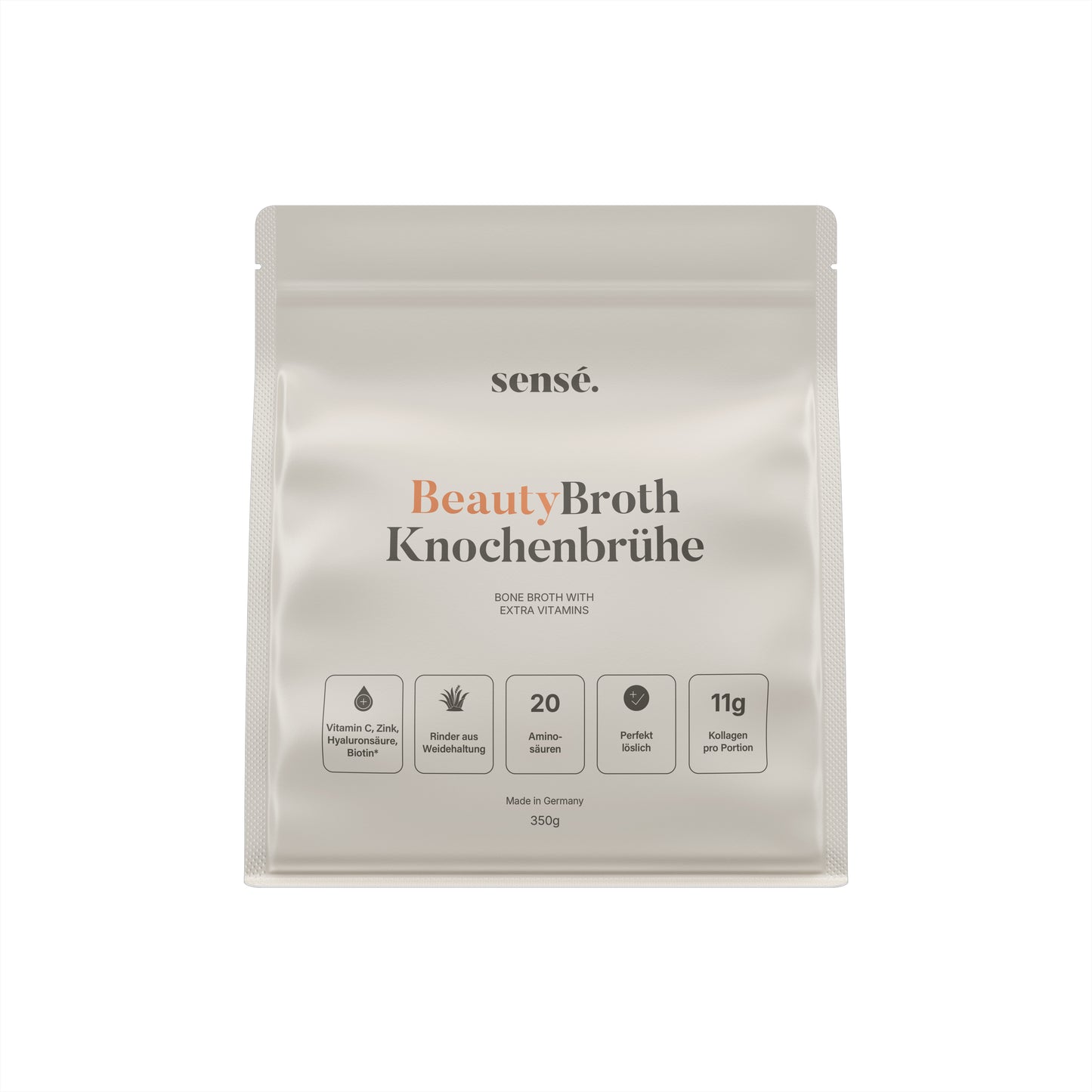 sensé BeautyBroth Knochenbrühe Pulver – Seitenansicht rechts