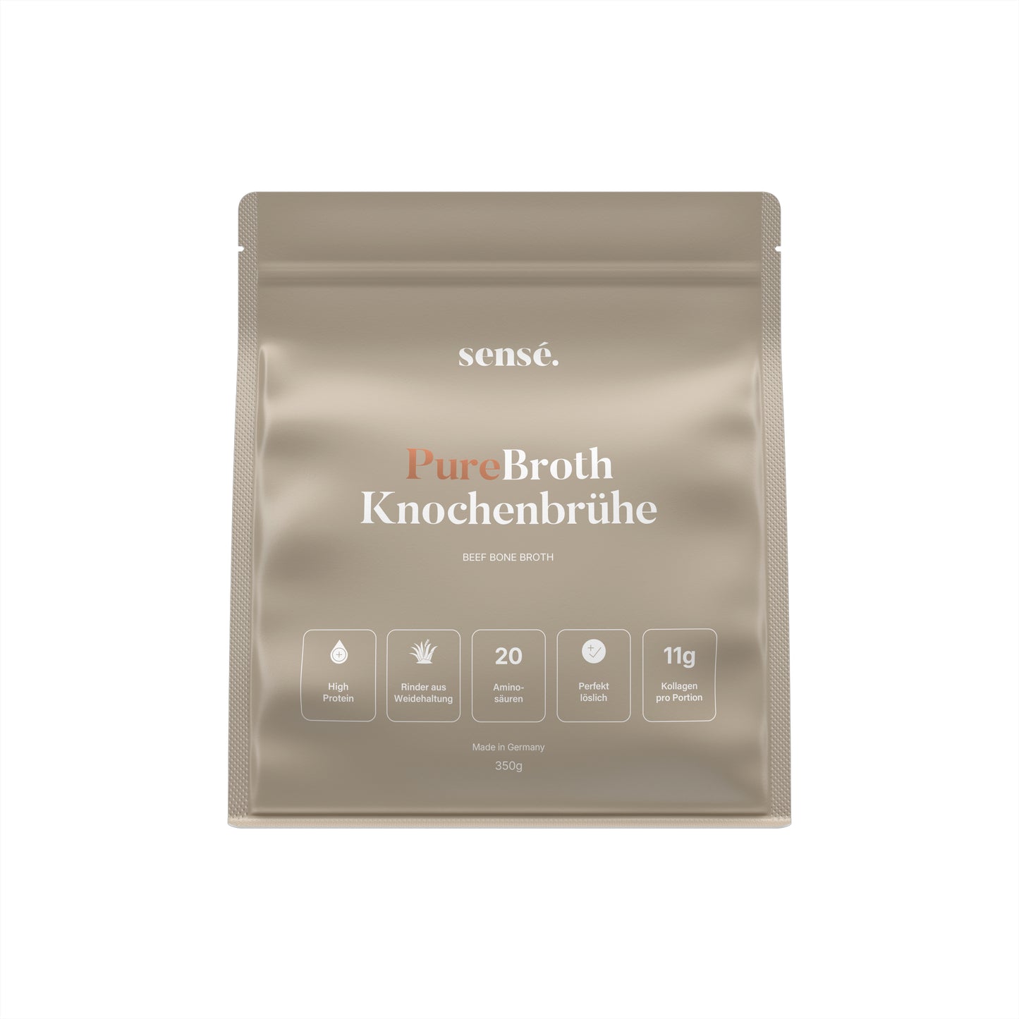 sensé PureBroth Knochenbrühe Pulver – Vorderansicht