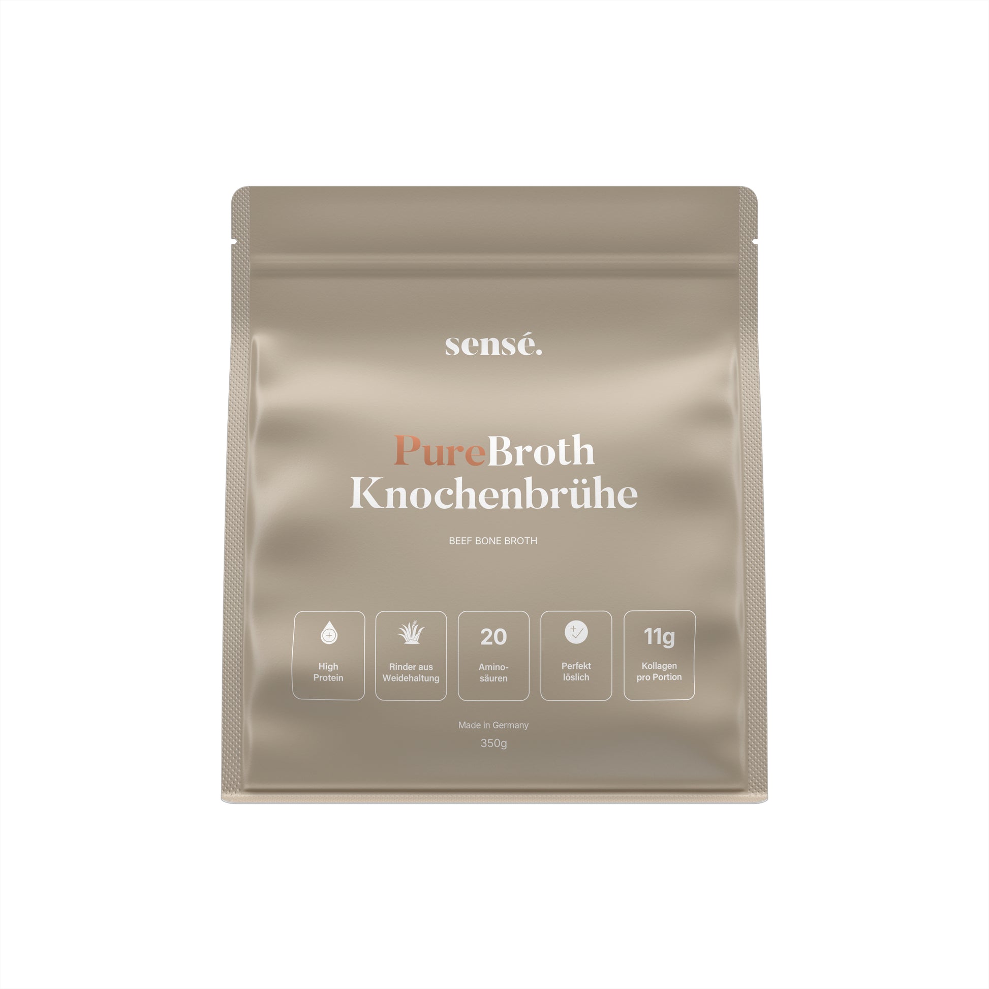 sensé PureBroth Knochenbrühe Pulver – Vorderansicht