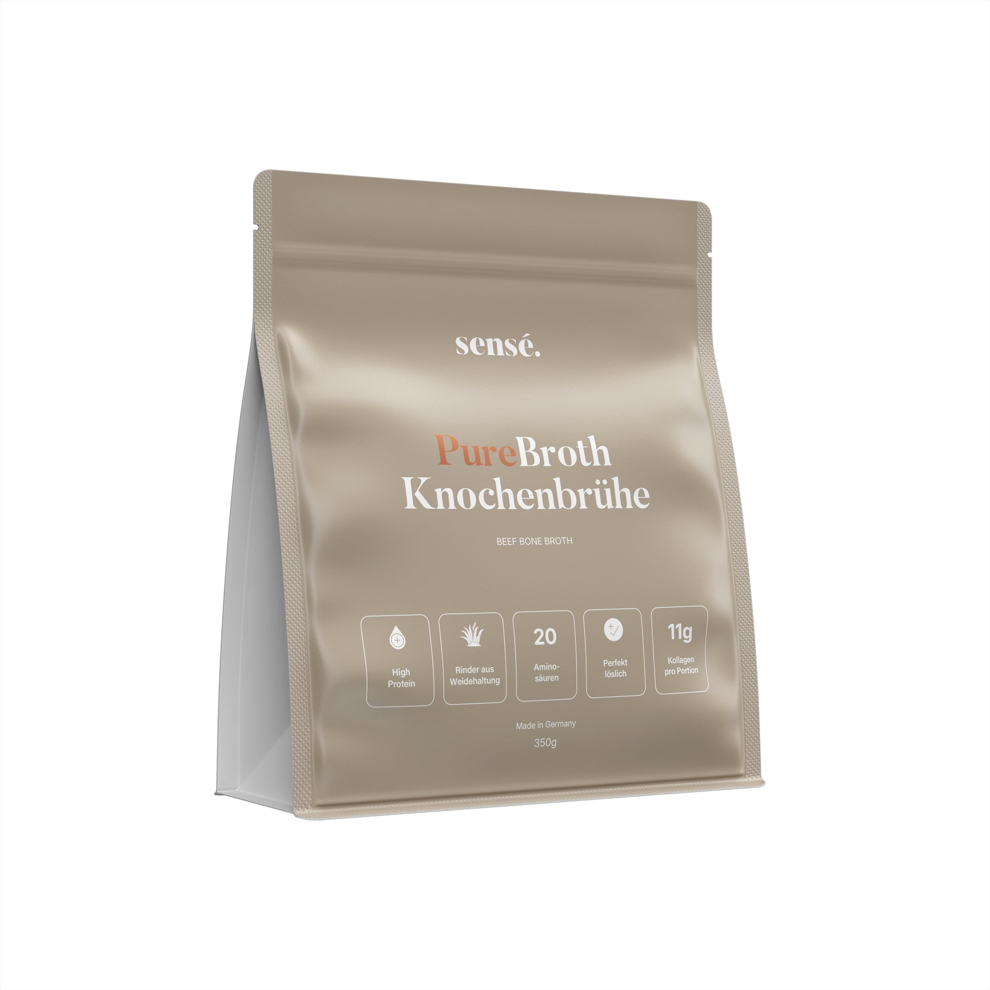 sensé PureBroth Knochenbrühe Pulver – Seitenansicht rechts
